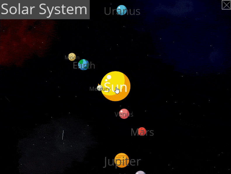 Beautiful solar system